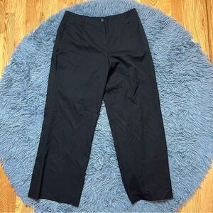 Peter O Mahler Black Virgin Wool Dress Wide Leg Pants Size 8